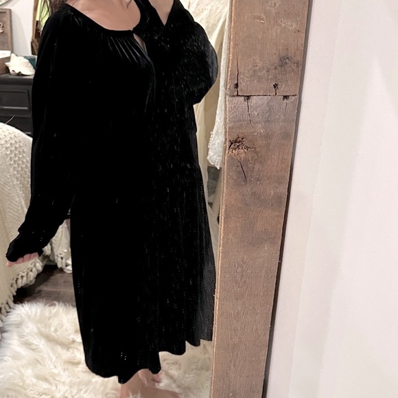 Terra & Sky Black Velvet dress size 3X - Picture 1 of 7